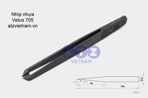 Nhíp nhựa chống tĩnh điện ESD Vetus 705