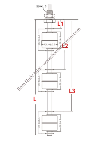 Phao Điện Inox 3 Trái Phao