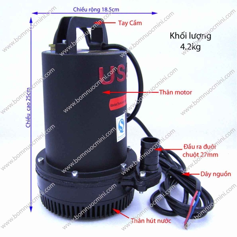 Bơm Chìm Vỏ Gang 12V 200W