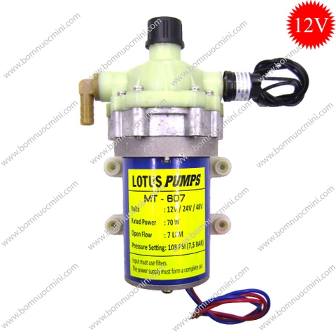 Bơm Áp Lực 12V 70W MT-607 (7L/P) | Máy Bơm MT607 12V