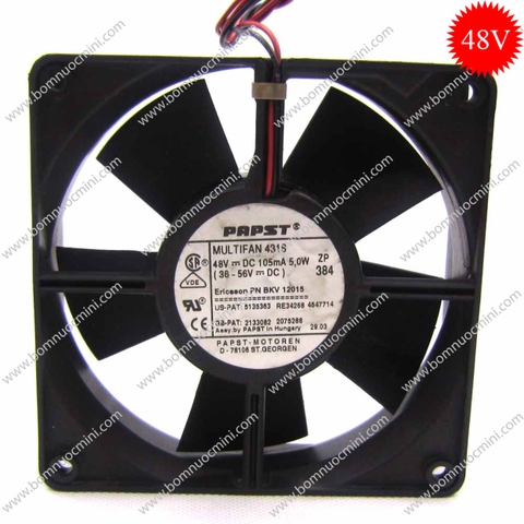 Quạt tản nhiệt Past Multifan 48V 5W 0.12A 4318 120x120x32mm | Fan 12032 48V | Quạt 12032 48V