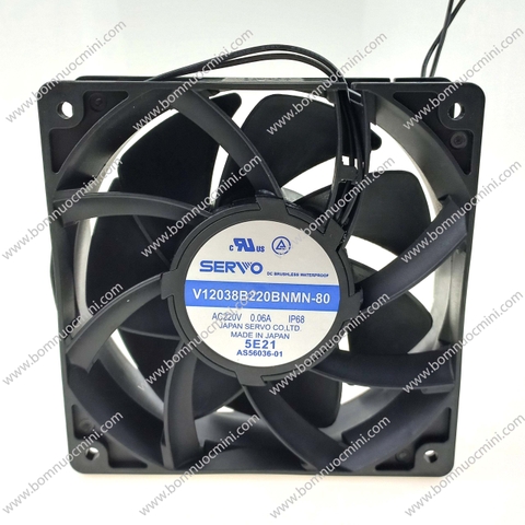 Quạt Chống Nước 220V 0.06A 120x120x38 | Quạt Chống Ẩm 220V | Quạt Hơi Nước 220V | Quạt Phun Sương 220V | Quạt Tản Nhiệt 220V | V12038B220BNMN-80