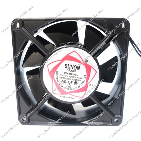 Quạt Tản Nhiệt 220V 0.14A SUNON DP200A 120x120x38 Dây Đồng - Bạc Đạn  | Quạt 12038 220V | Fan 12038 220V