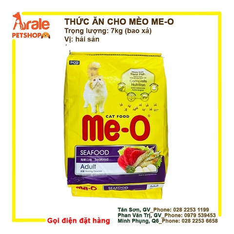 THỨC ĂN HẠT ME-O VỊ HẢI SẢN BAO XÁ 7KG