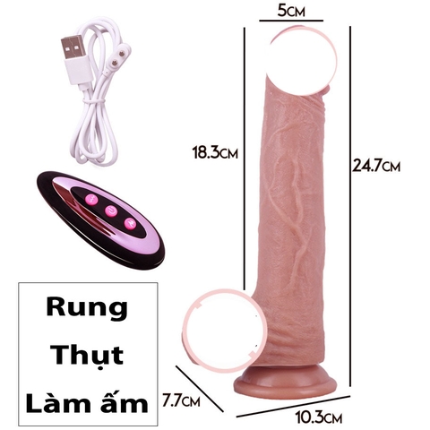 Dương vật giả Hàng Khủng Đk 5Cm Rung Thụt - DV249