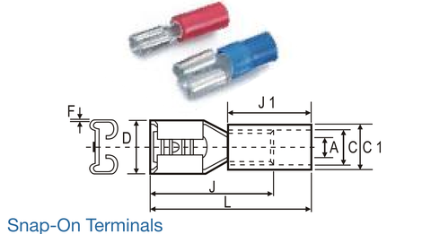 SNAP ON TERMINALS