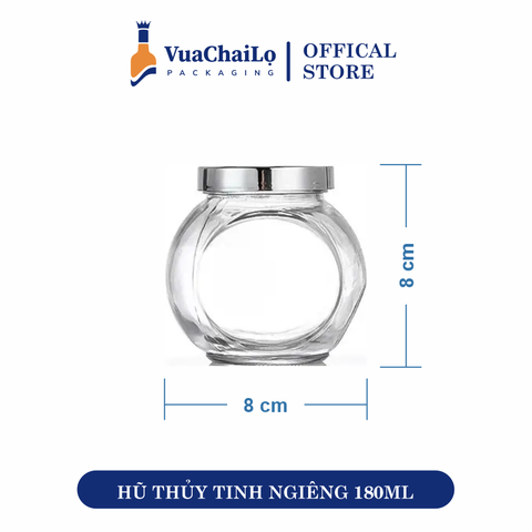 Hũ Thủy Tinh Nghiêng 180ml