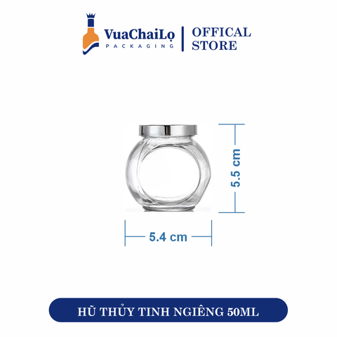 Hũ Thủy Tinh Nghiêng 180ml
