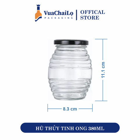 Hũ Thủy Tinh Dáng Ong 380ml