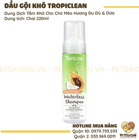 Dung dịch tắm khô Tropiclean PETSAIGON