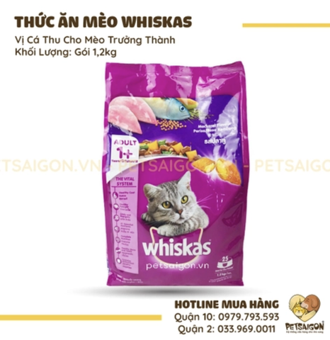 THỨC ĂN HẠT WHISKAS CHO MÈO VỊ CÁ THU PETSAIGON