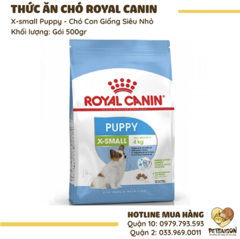 Thức Ăn Hạt Cho Chó Con Giống Nhỏ Royal Canin X-Small Puppy PETSAIGON