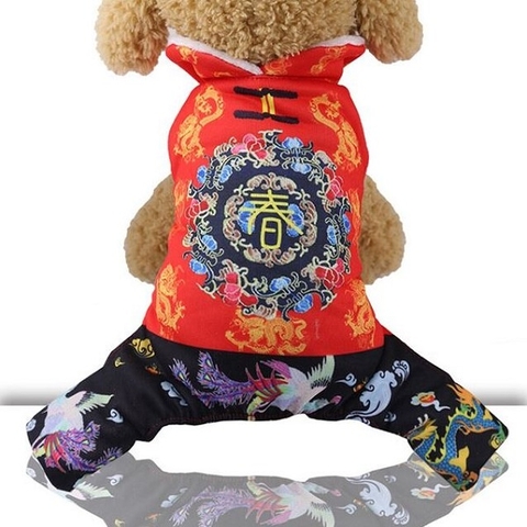 Áo Cho Chó Mèo Liền Quần Long Phụng