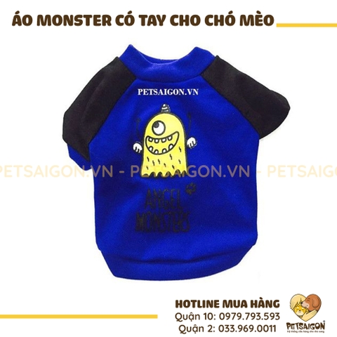 Áo Cho Chó Mèo Monster Có Tay
