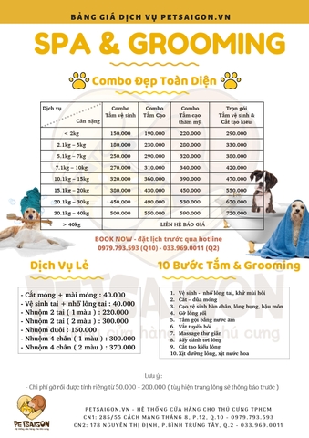 Combo Trọn Gói Tắm Vệ Sinh & Cắt Tạo Kiểu