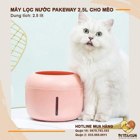 Máy Lọc Nước Cho Chó Mèo PAKEWAY 2.5L