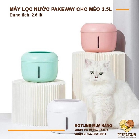 Máy Lọc Nước Cho Chó Mèo PAKEWAY 2.5L