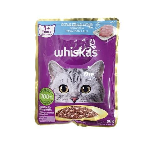 Pate Cho Mèo Whiskas Dạng Gói 80G
