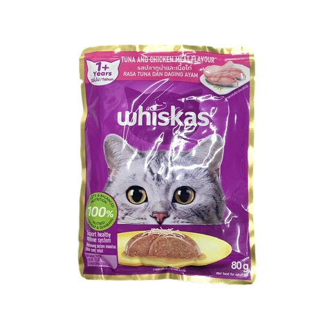 Pate Cho Mèo Whiskas Dạng Gói 80G