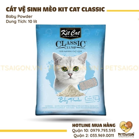 Cát Vệ Sinh Cho Mèo KitCat Clumping Vón Cục Gói 10L