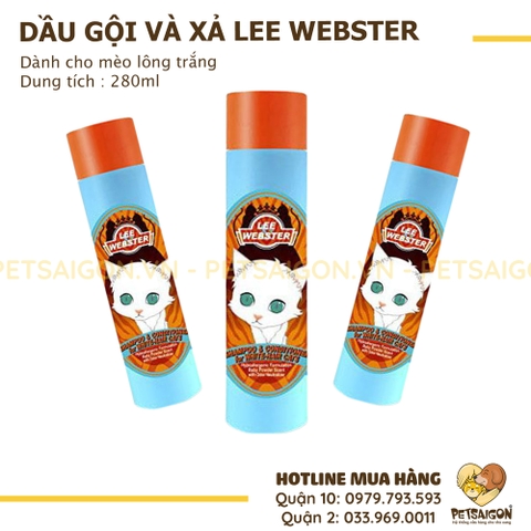 Dầu Gội Và Xả Cho Mèo Lông Trắng Lee Webster