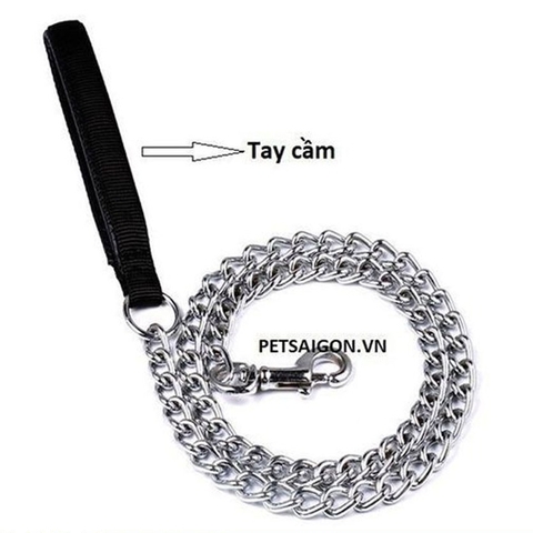 Dây Dắt Cho Chó Mèo Bằng Xích Có Tay Cầm