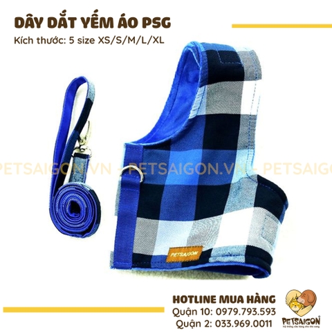 Dây Yếm Dắt Chó Mèo Dạng Áo Petsaigon