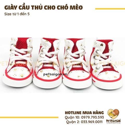 Giày Cho Chó Mèo Kiểu Cầu Thủ