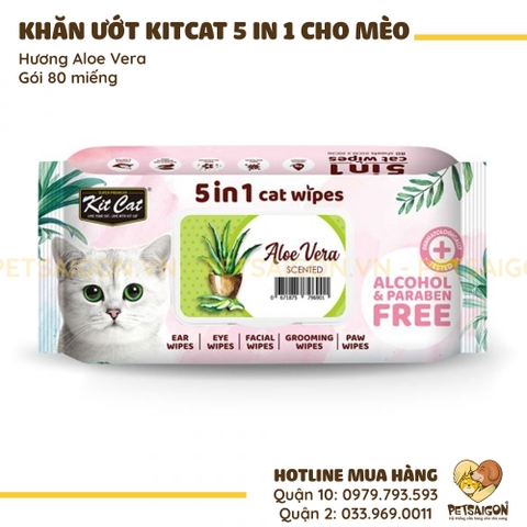 Khăn Ướt Cho Mèo KitCat Kháng Khuẩn  80M
