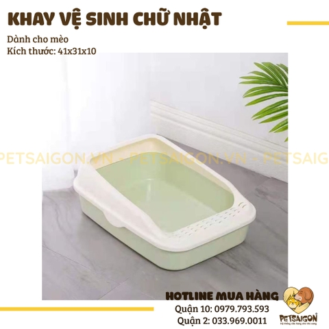 Khay Vệ Sinh Cho Mèo Hình Chữ Nhật