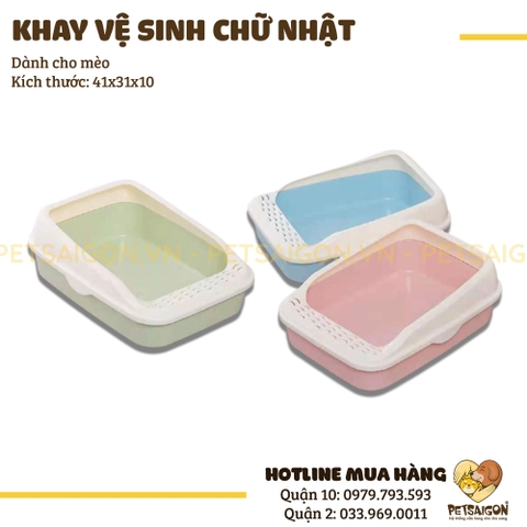 Khay Vệ Sinh Cho Mèo Hình Chữ Nhật