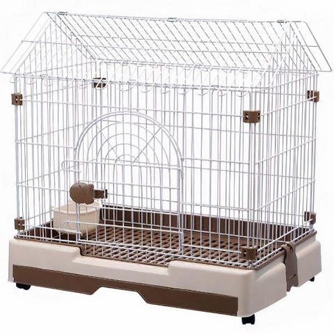 Lồng Cho Chó Mèo Đế Nhựa Cao Cấp Có Mái Nhà