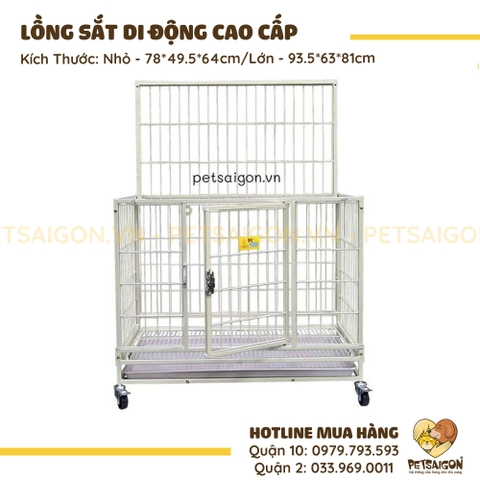 Lồng Cho Chó Mèo Di Động Cao Cấp Bằng Sắt