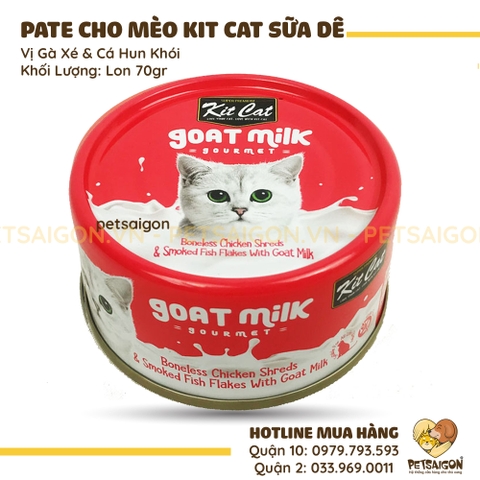 Pate Cho Mèo KitCat Sữa Dê Lon 70gr
