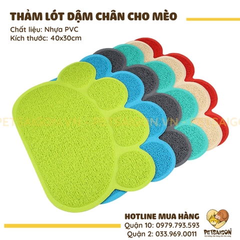 Thảm Hứng Cát Mèo Hình Dấu Chân
