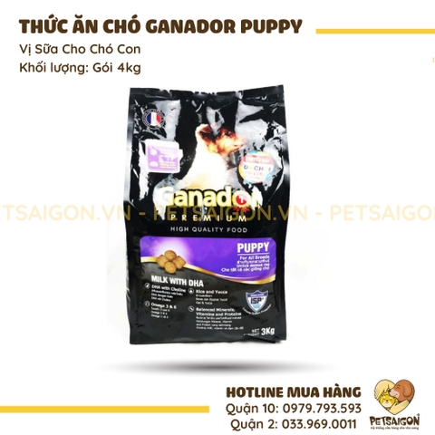 Thức Ăn Cho Chó Con Ganador Puppy Vị Sữa & DHA