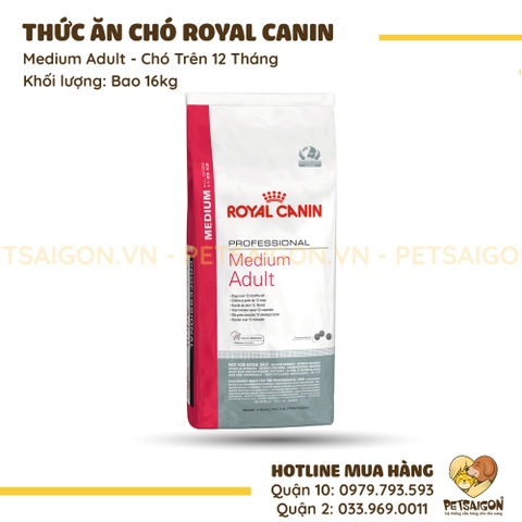 Thức Ăn Cho Chó Giống Trung Trên 12 Tháng Royal Canin Medium Adult