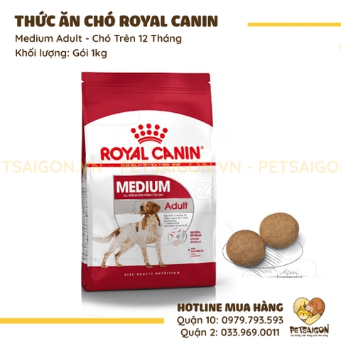 Thức Ăn Cho Chó Giống Trung Trên 12 Tháng Royal Canin Medium Adult