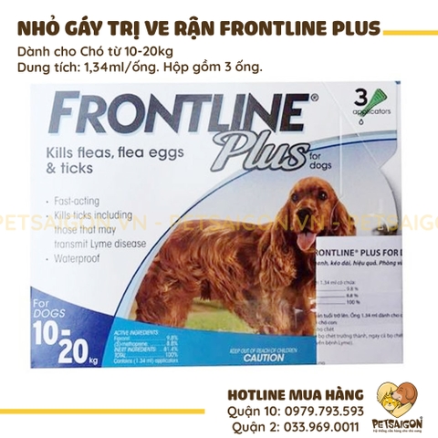 Thuốc Nhỏ Gáy Trị Ve Rận Cho Chó Mèo Frontline Plus