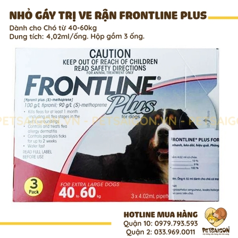 Thuốc Nhỏ Gáy Trị Ve Rận Cho Chó Mèo Frontline Plus