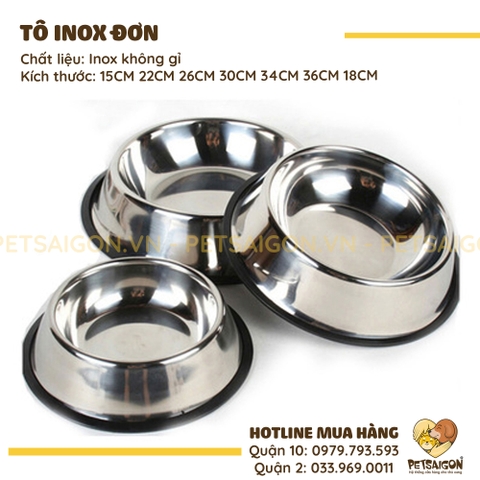 Tô Ăn Cho Chó Mèo Bằng Inox
