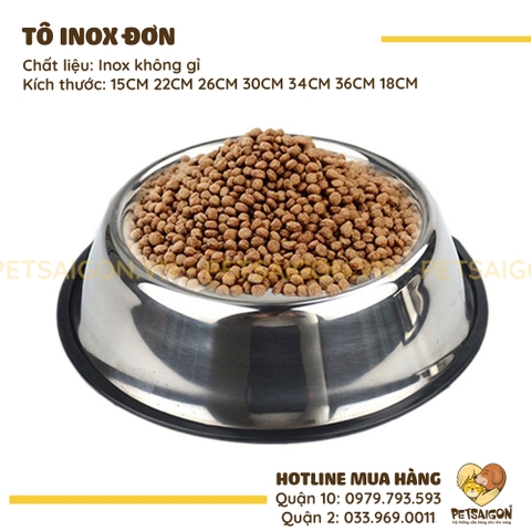 Tô Ăn Cho Chó Mèo Bằng Inox