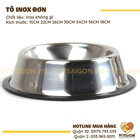 Tô Ăn Cho Chó Mèo Bằng Inox