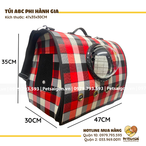 Túi Vận Chuyển Chó Mèo ABC Phi Hành Gia (Kèm Vòm Nhựa + Lưới Phẳng)