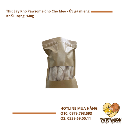 Thịt Sấy Khô Pawsome Cho Chó Mèo - 160g