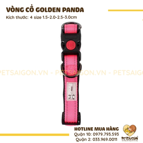 Vòng Cổ Cho Chó Mèo Golden Panda Phản Quang