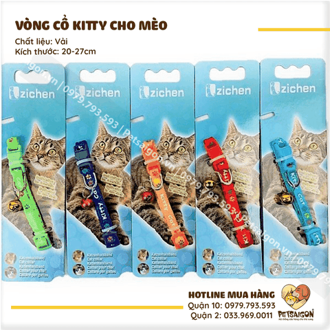 Vòng Cổ Cho Chó Mèo Nhỏ Kitty Dễ Thương