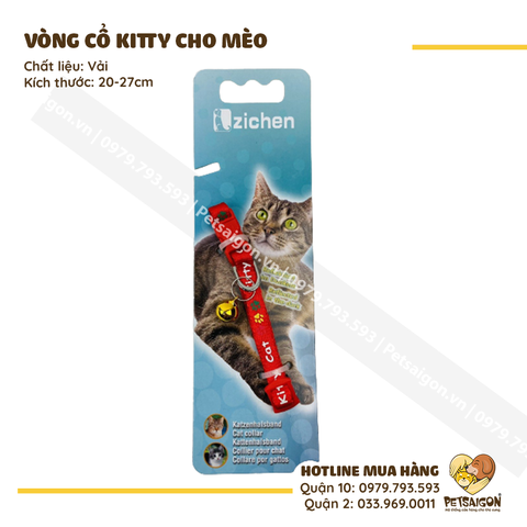 Vòng Cổ Cho Chó Mèo Nhỏ Kitty Dễ Thương