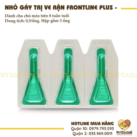 Thuốc Nhỏ Gáy Trị Ve Rận Cho Chó Mèo Frontline Plus