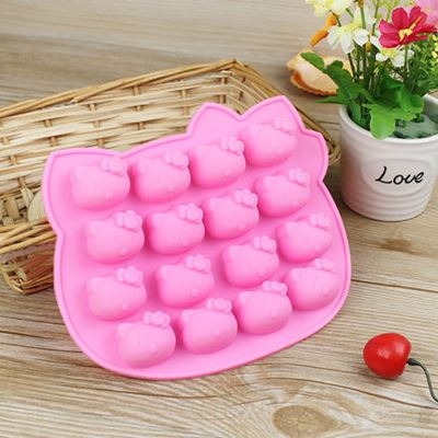 khuôn silicon kitty hồng